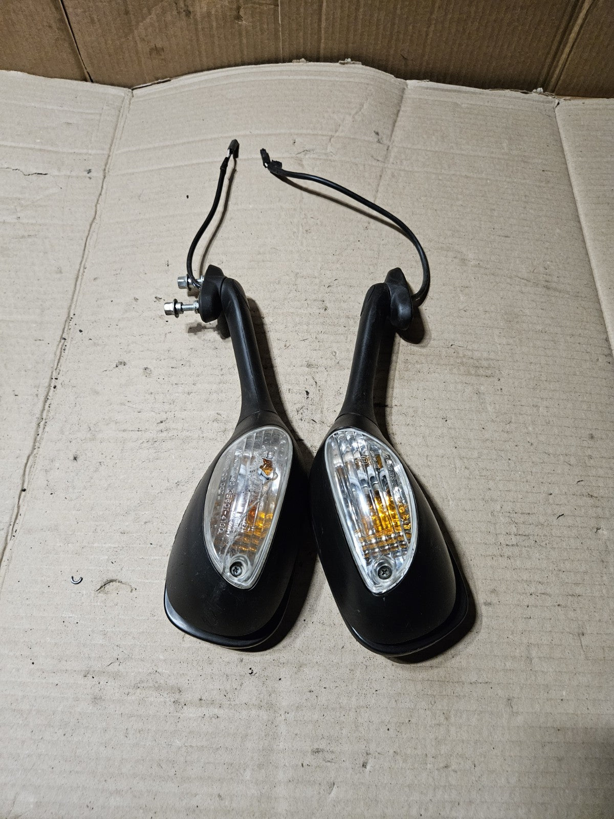 2006-2007 Suzuki GSXR600 GSXR750 OEM Left Right Rear View Mirrors Pair Set1