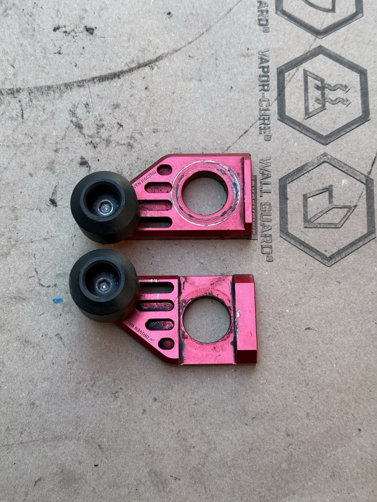 17-25 Suzuki GSXR1000 GSXR1000R Driven Racing Red Axle Block Sliders Pair1