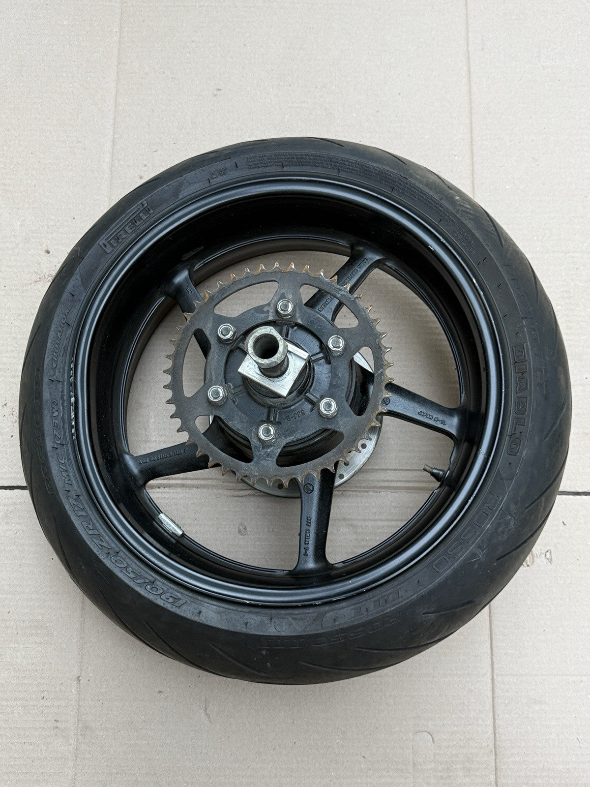 2007-2008 Yamaha YZF-R1 R1 OEM Rear Wheel Rim Hub Assembly 4C8 Genuine Factory1
