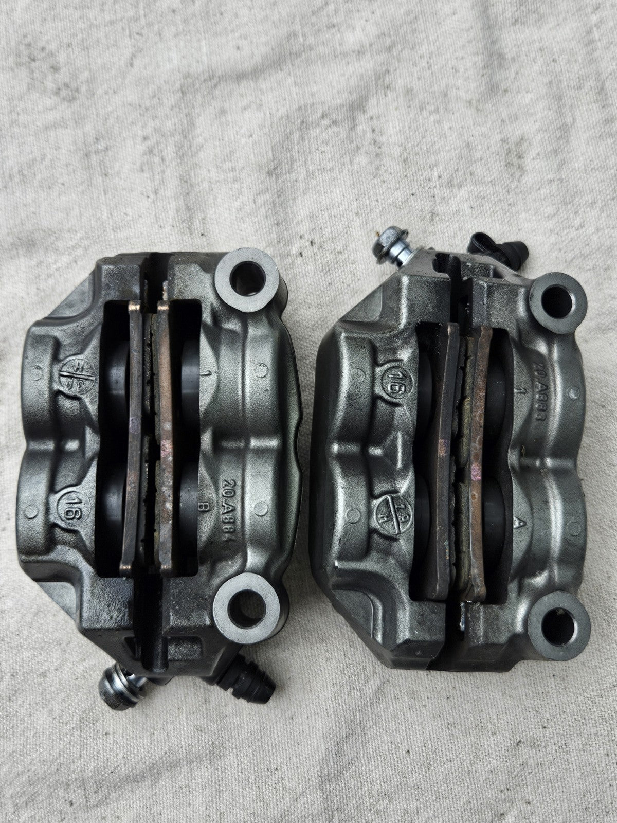 16-20 Kawasaki ZX10R ZX10 Ninja Brembo Monoblock M50 Front Brake Calipers Pads5