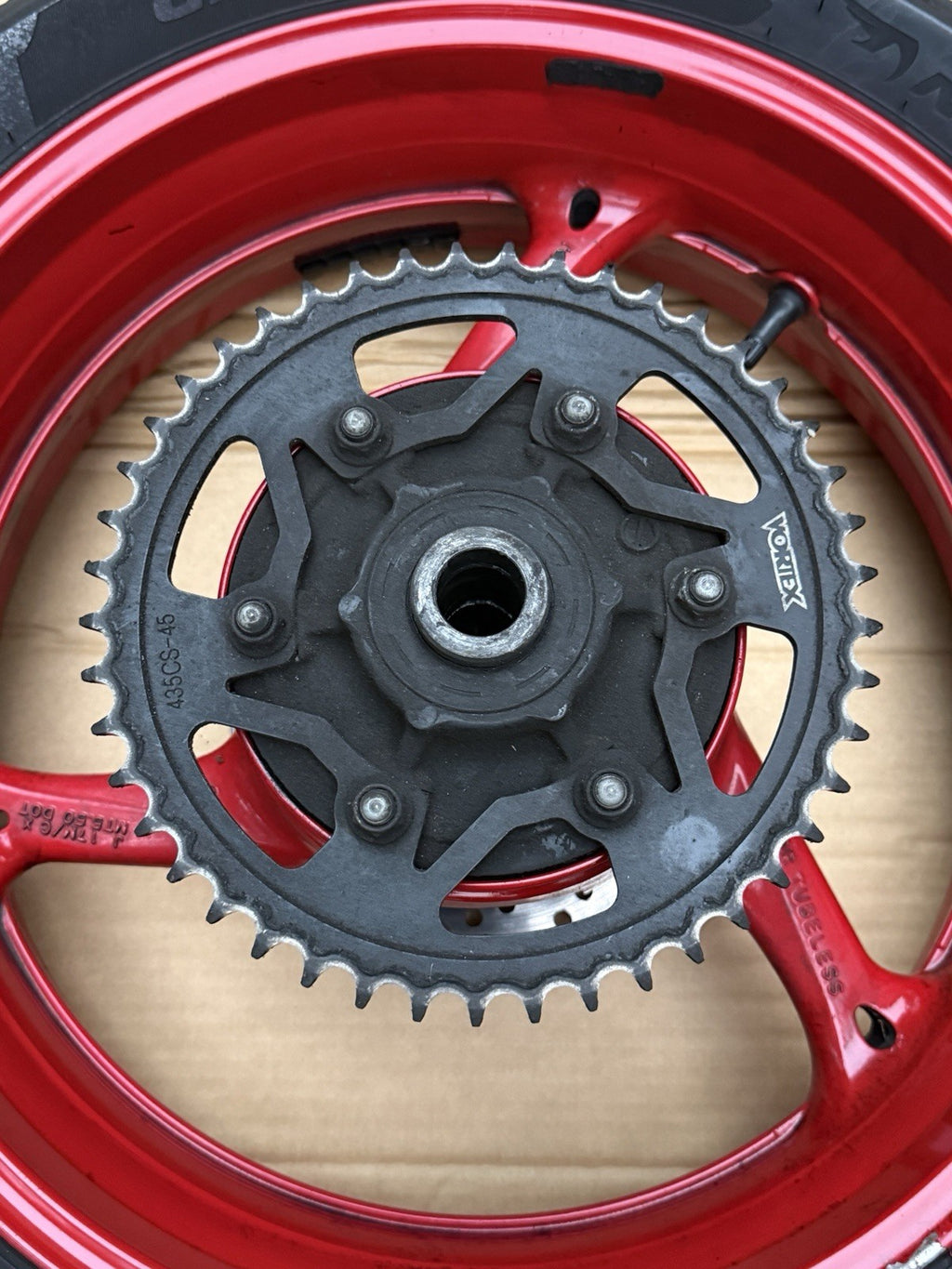 11-25 Suzuki Gsxr600 GSXR750 Front Rear Wheel Back Rim Set OEM Red Painted19
