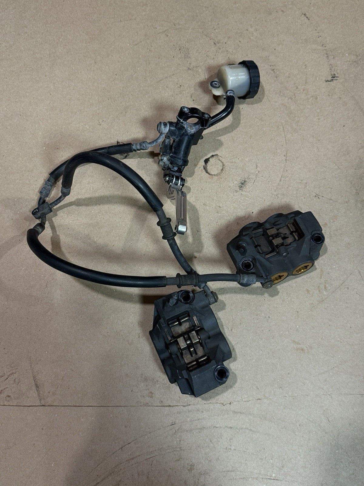 08-16 Yamaha YZF-R6 OEM Front Brake Calipers & Brembo Master Cylinder 2008-2016