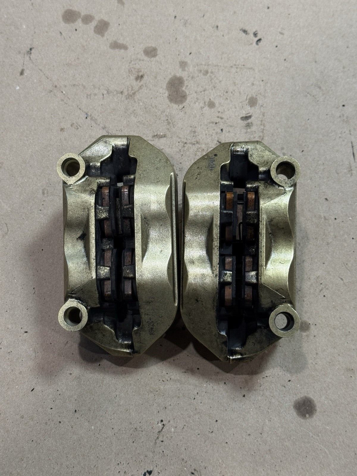 09-14 BMW S1000RR Brembo Front Brake Calipers OEM Gold S 1000 RR Genuine OEM Pad