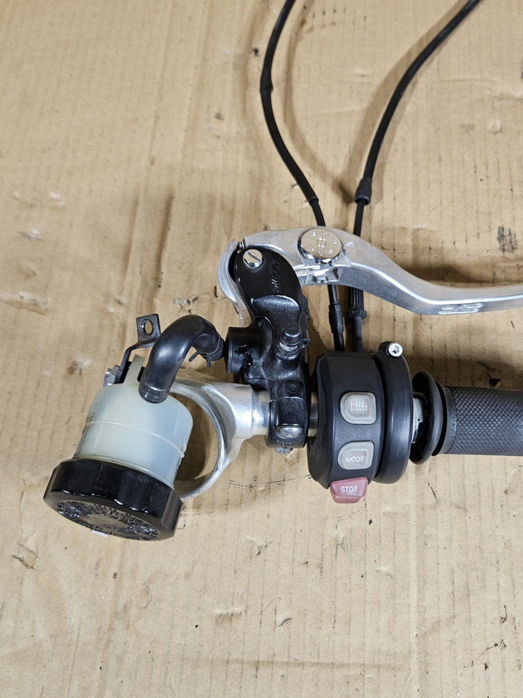 09-14 BMW S1000RR OEM Right Clip On Throttle Brake Master Cylinder Heated Grip12