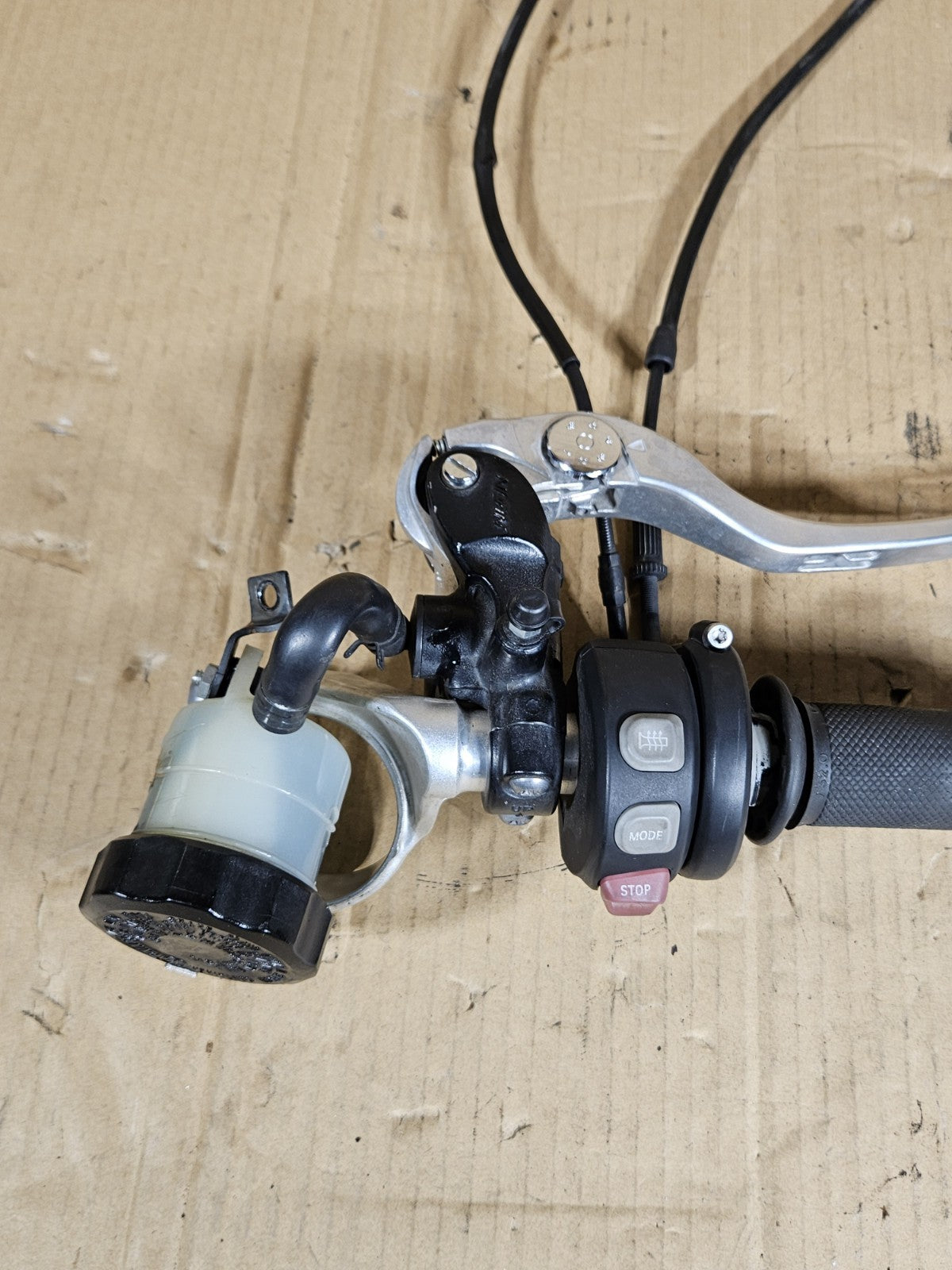 09-14 BMW S1000RR OEM Right Clip On Throttle Brake Master Cylinder Heated Grip12