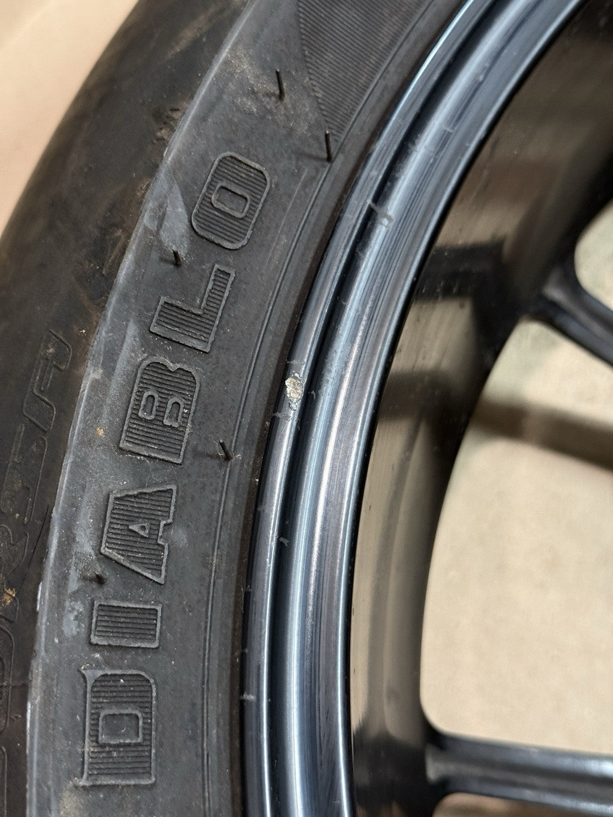 2011-13 Ducati 848 Evo 1098 1198 Rear Wheel Rim W/ Mounted Tire OEM Straight Tru