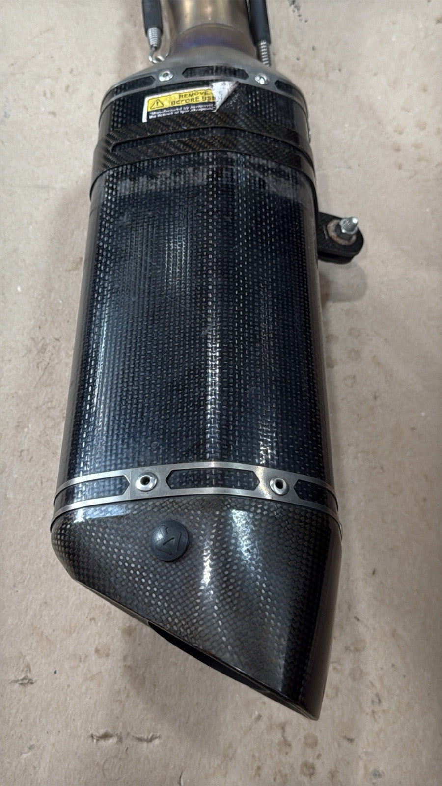 09-16 Suzuki GSXR1000 Aftermarket Akrapovic Full Exhaust System Carbon Muffler