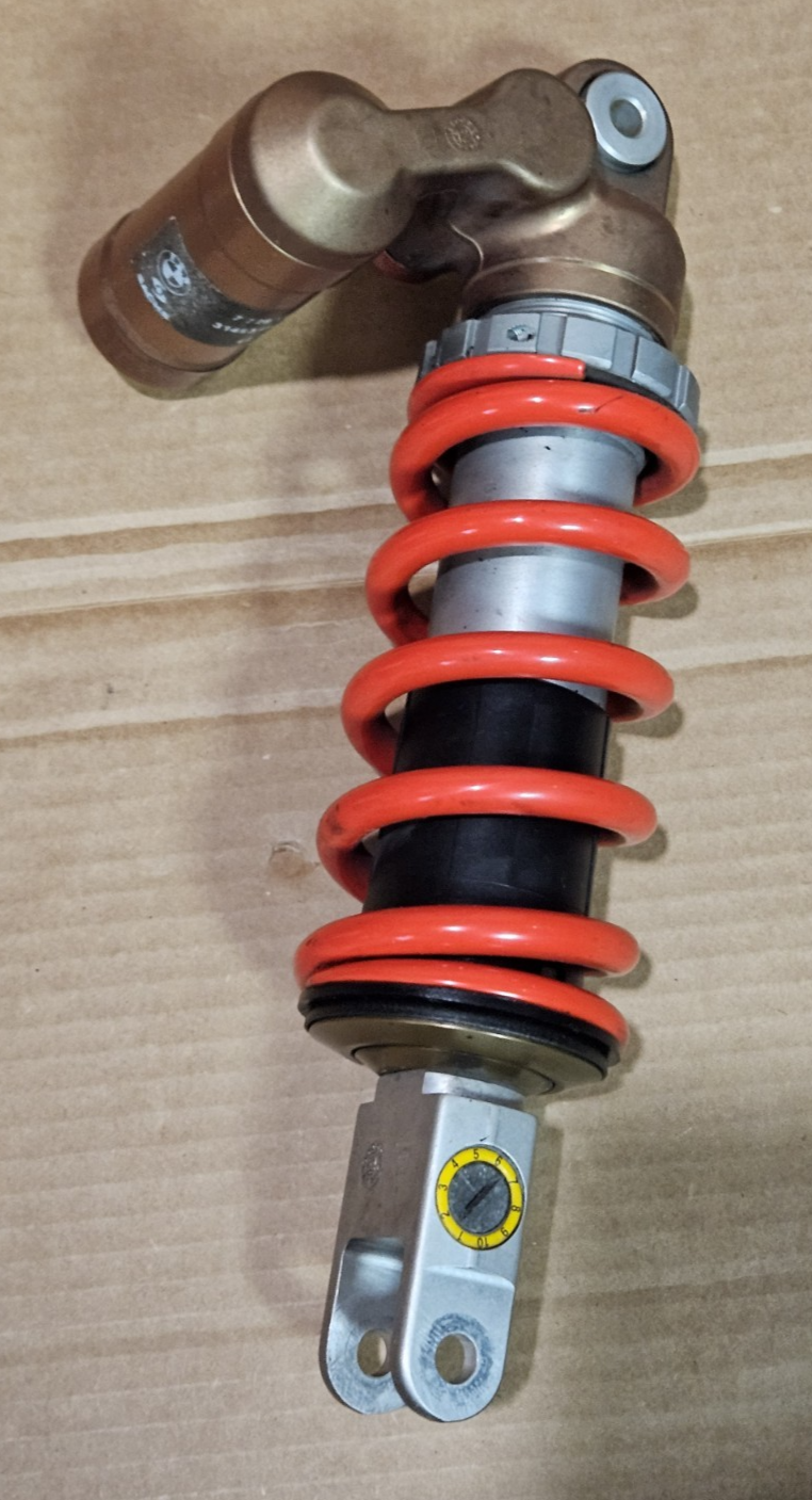 2013 BMW S1000RR OEM Rear Shock Absorber Suspension Strut Red Spring