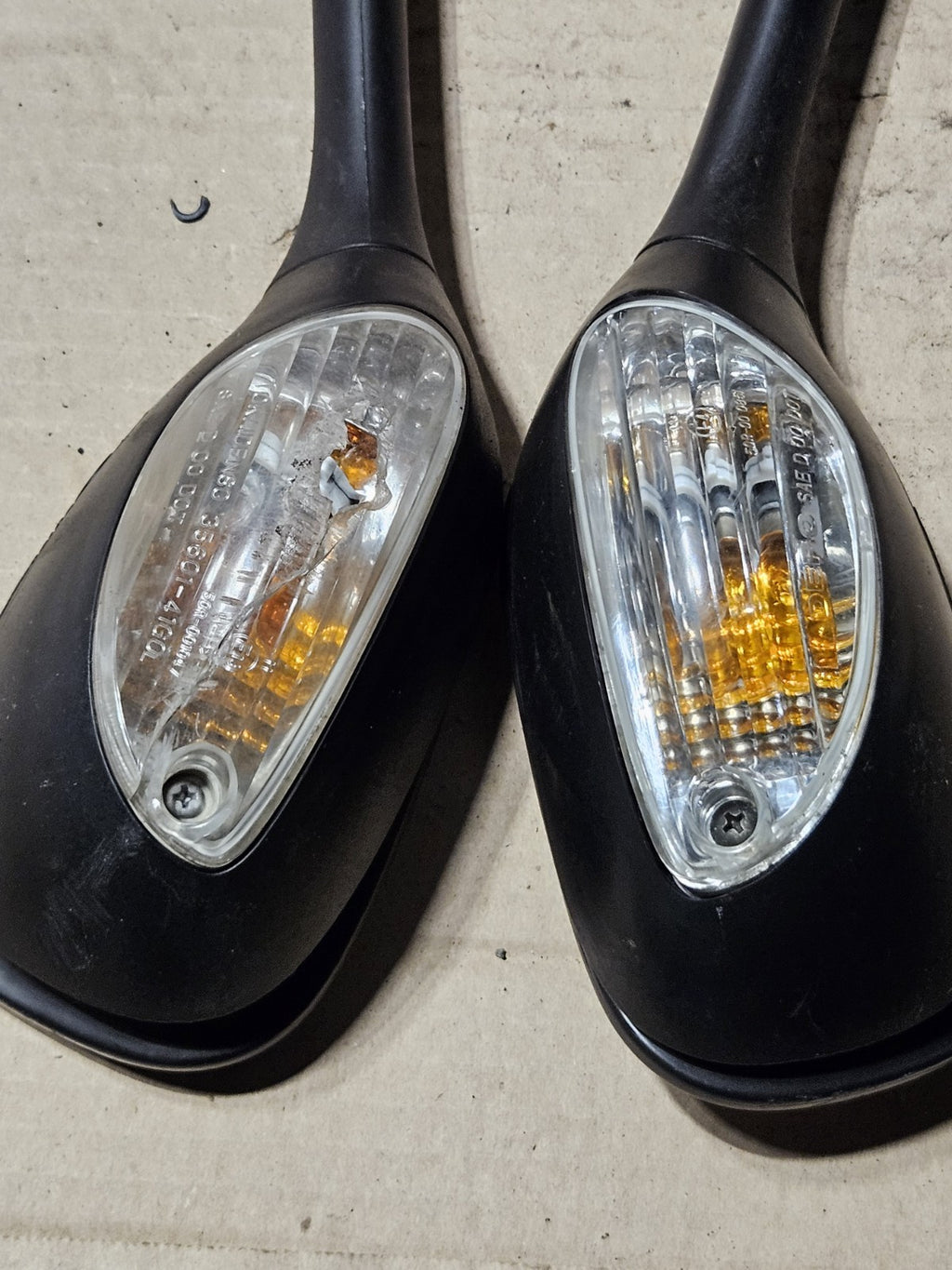 2006-2007 Suzuki GSXR600 GSXR750 OEM Left Right Rear View Mirrors Pair Set11