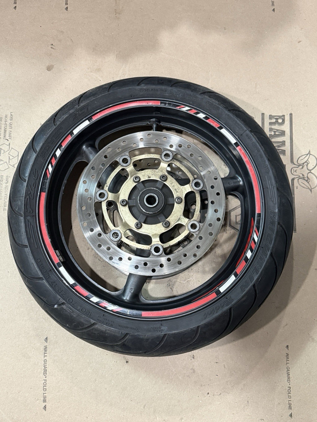 2001-2006 2002 Honda CBR600F4I Front & Rear Rim Wheel Set W/ Brake Rotors Tires