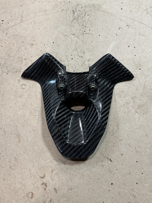2007-2013 Ducati 848 1098 1198 OEM Carbon Fiber Fuel Gas Tank Ignition Key Cover