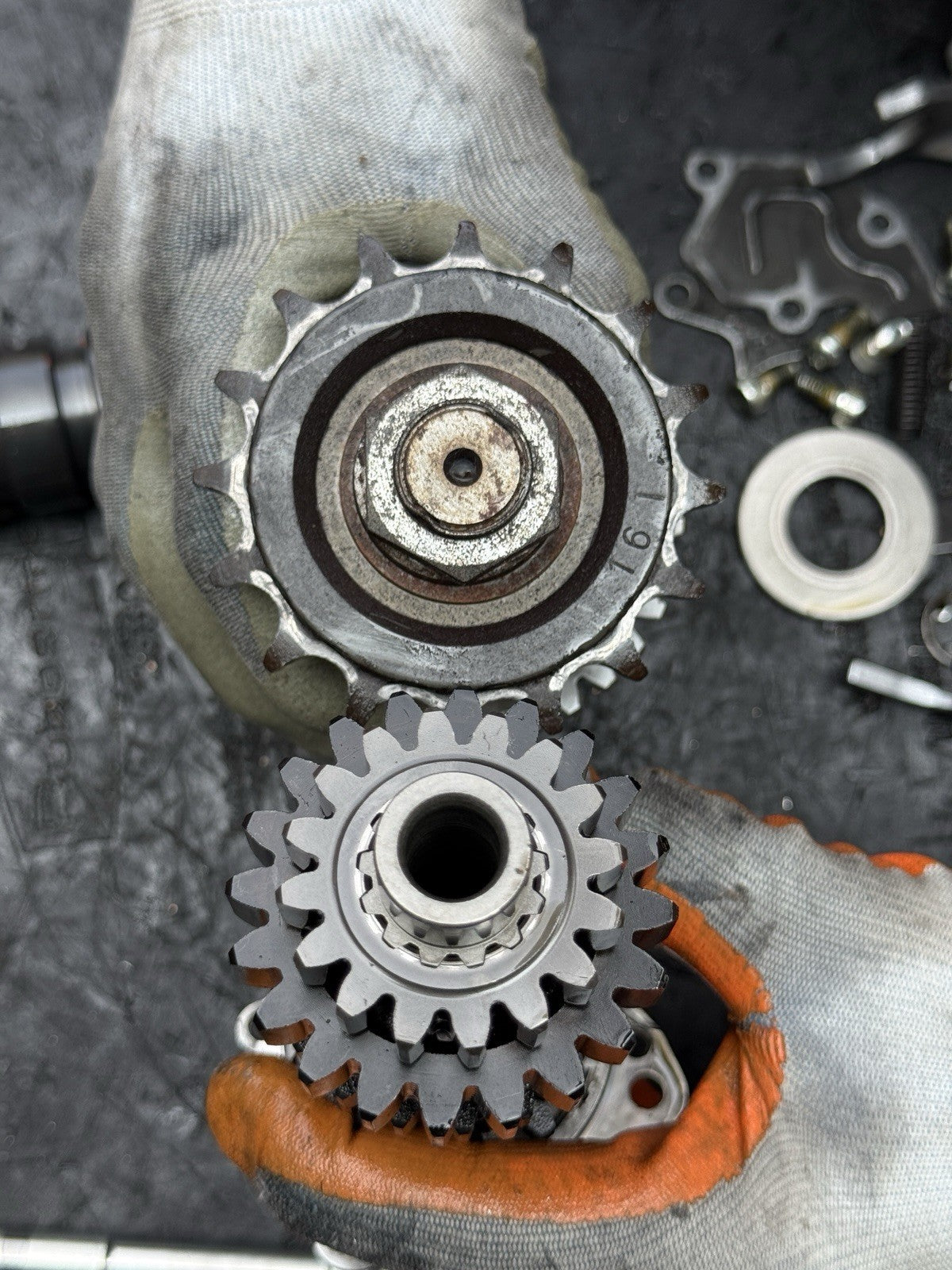 08-16 Yamaha YZF R6 OEM Engine Motor Transmission Tranny Gears Dogs Shaft R619