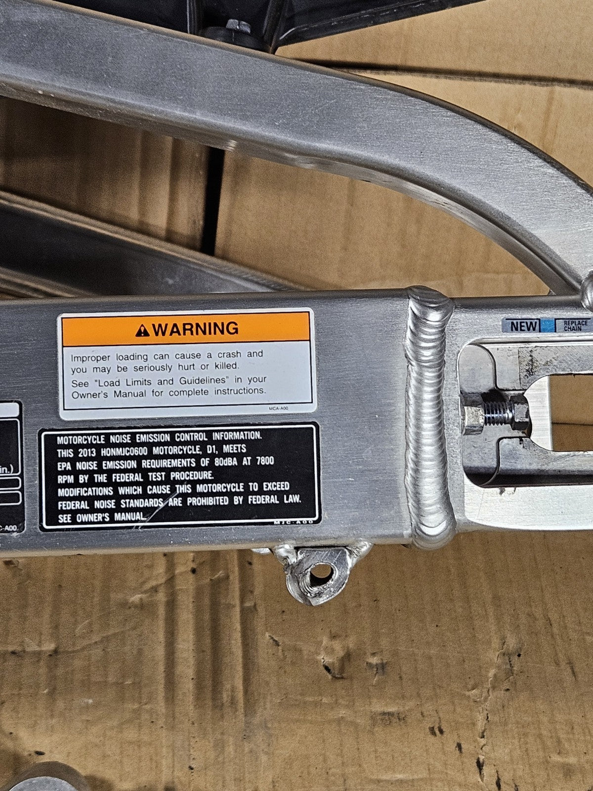 2013-2020 Honda CBR600RR Swing Arm OEM 52200MFJJ30 Genuine Swingarm READ2