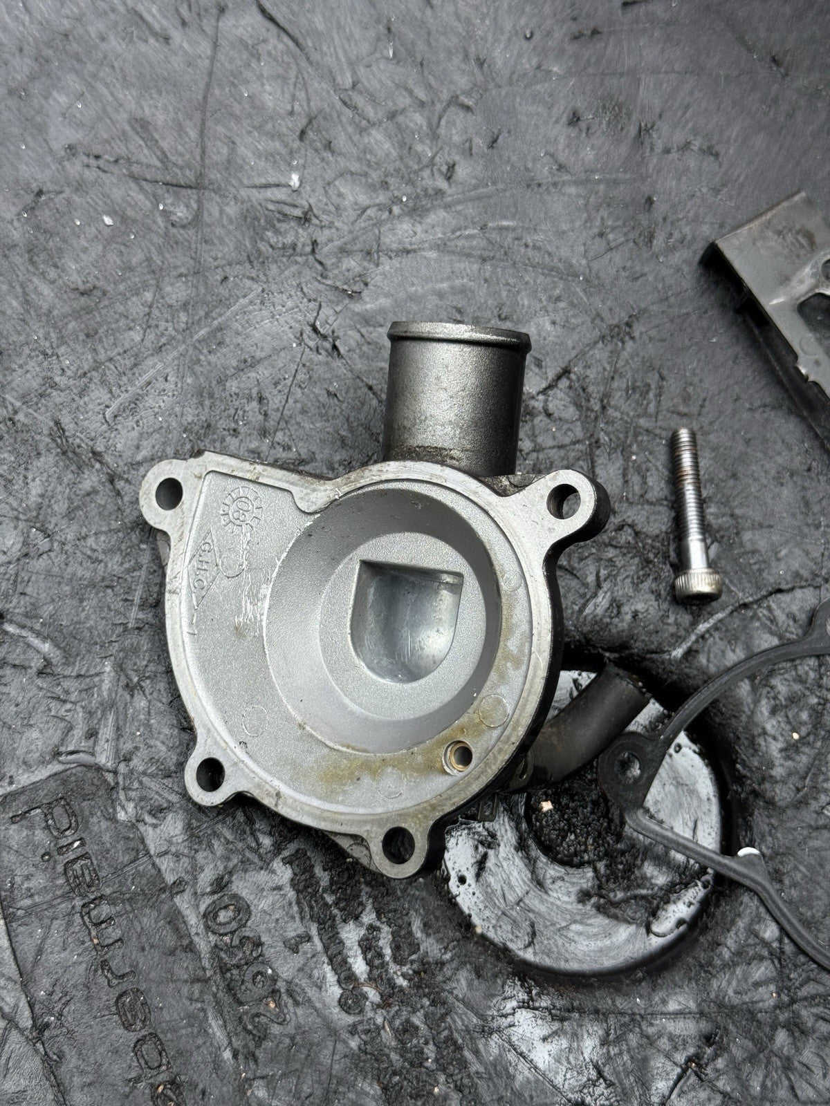 08-16 Yamaha YZF-R6 R6 OEM Engine Water Pump Impeller Housing Cover Assembly5