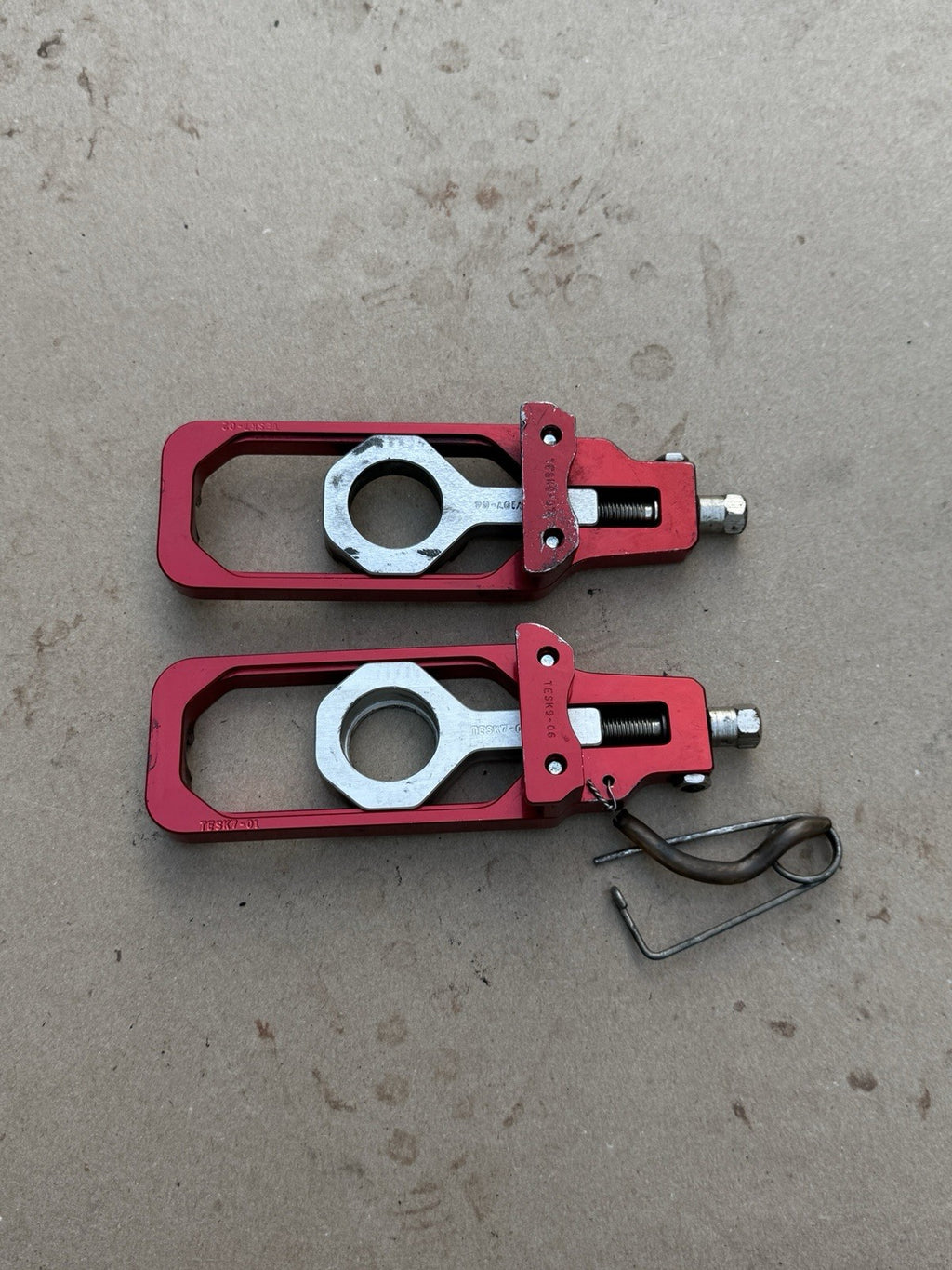 09-16 Suzuki GSXR1000 Lightech Chain Guide Adjusters RED8