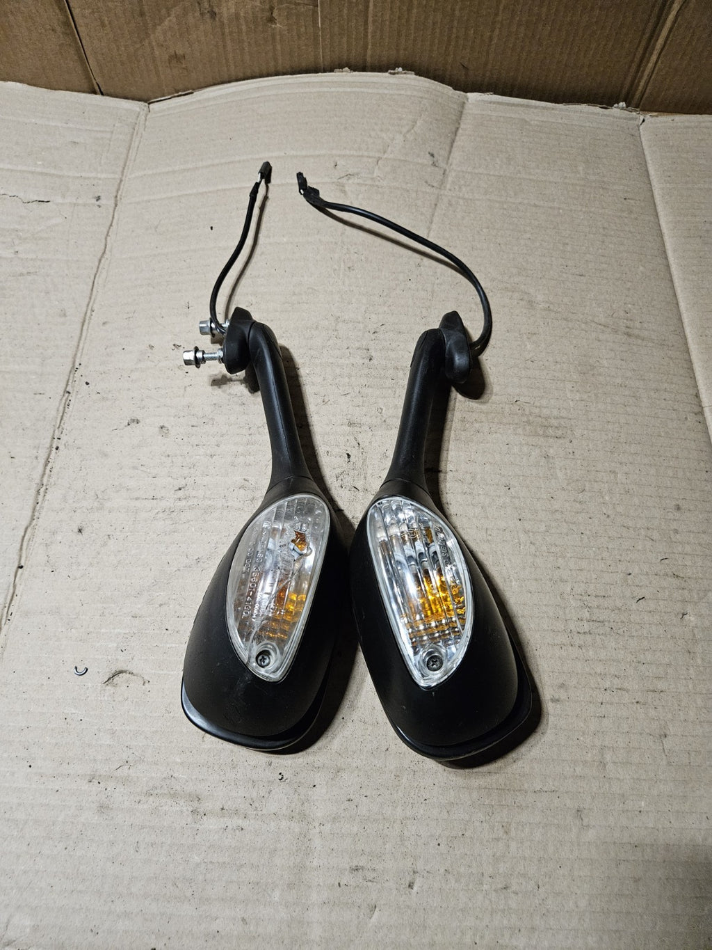 2006-2007 Suzuki GSXR600 GSXR750 OEM Left Right Rear View Mirrors Pair Set0