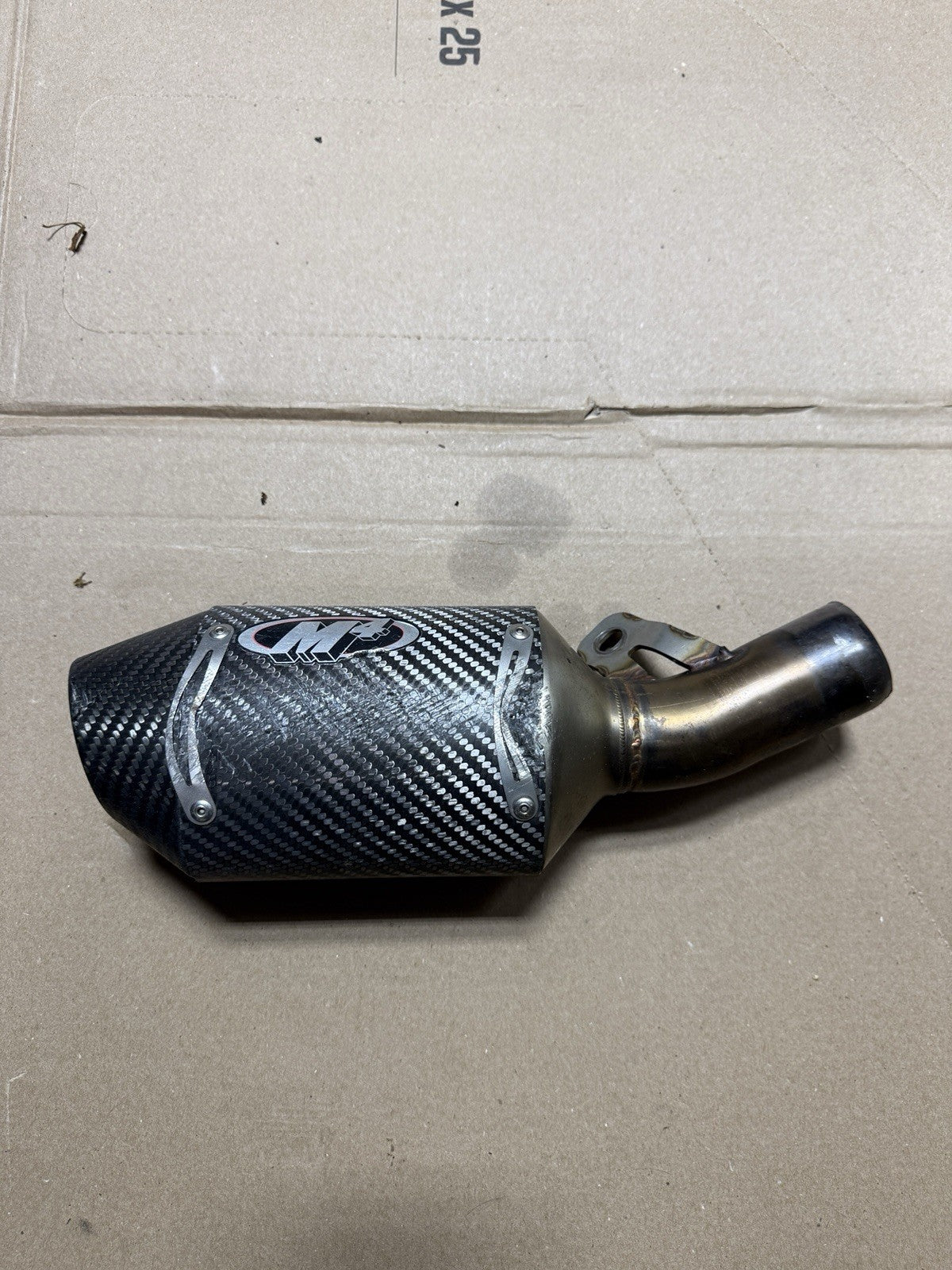 13-18 Kawasaki Ninja ZX6R ZX636K 636  M4 Exhaust Muffler Carbon Fiber Slip On