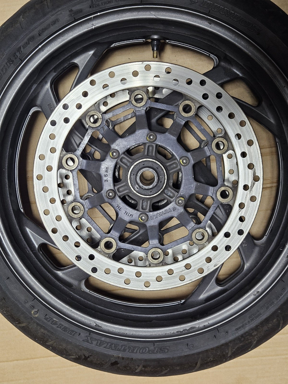 08-14 Honda CB1000R OEM Front Wheel Rim 17 inch Aluminum Hub Bearing Naked Bike