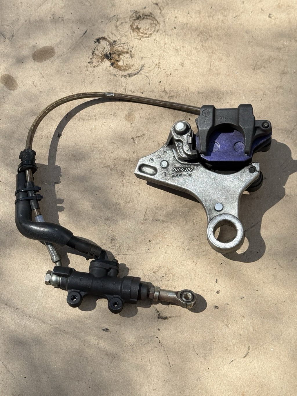 05-06 Honda CBR600RR OEM Rear Brake Assembly Caliper Master Cylinder Line Set