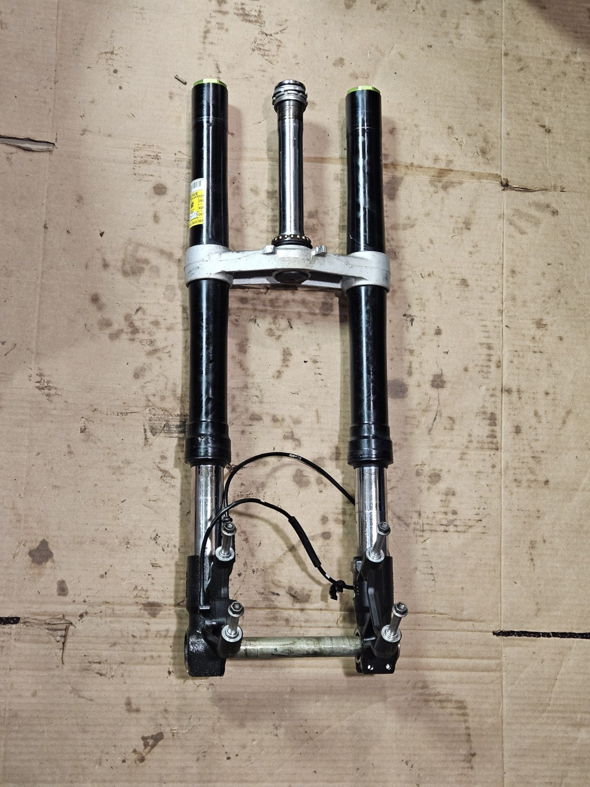 13-18 Kawasaki Ninja ZX6R 636 OEM Front End Forks Tubes Triple Tree Suspension