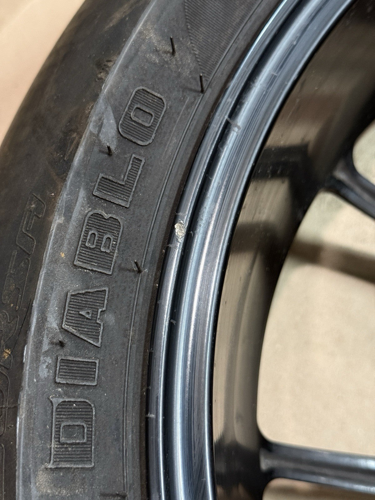 2011-13 Ducati 848 Evo 1098 1198 Rear Wheel Rim W/ Mounted Tire OEM Straight Tru