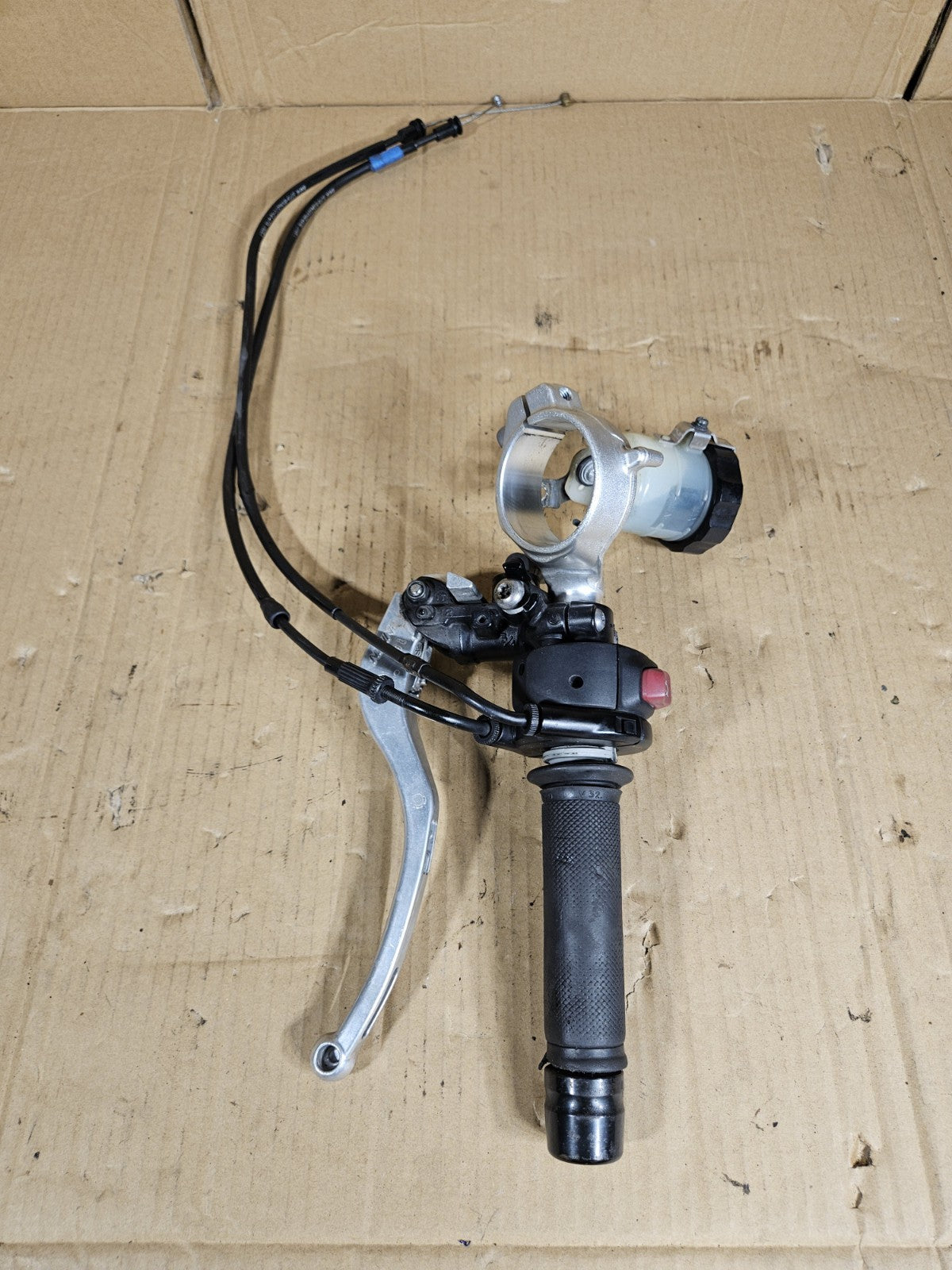 09-14 BMW S1000RR OEM Right Clip On Throttle Brake Master Cylinder Heated Grip3