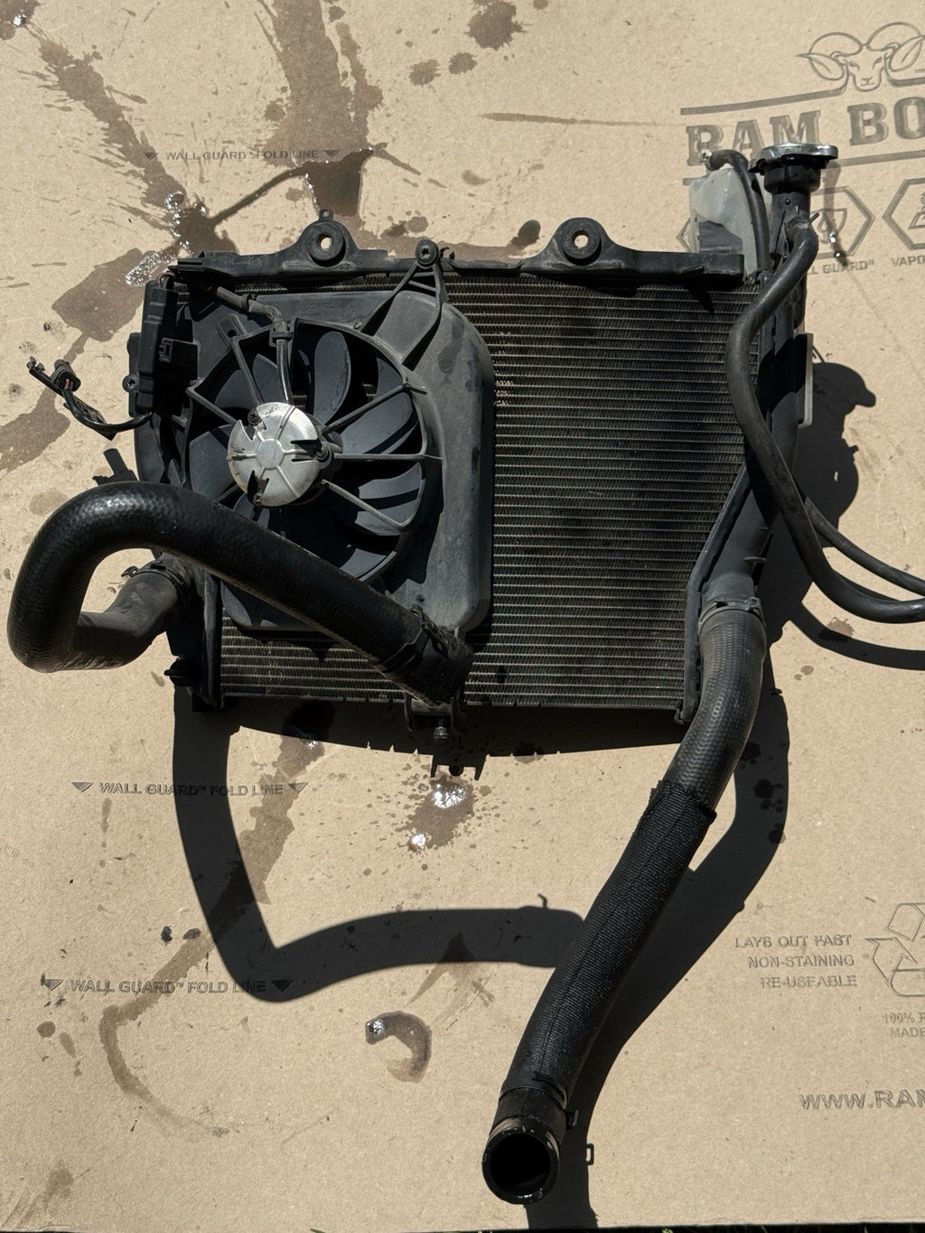 09-14 BMW S1000RR OEM ENGINE RADIATOR FANS MOTOR COOLER COOLING COOLANT HOSES