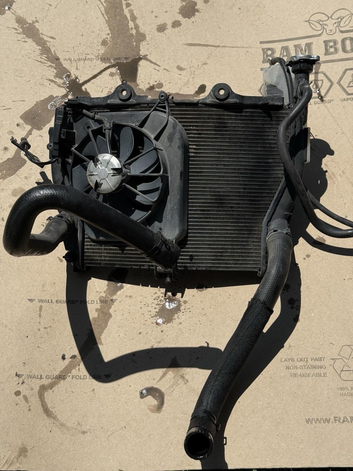 09-14 BMW S1000RR OEM ENGINE RADIATOR FANS MOTOR COOLER COOLING COOLANT HOSES