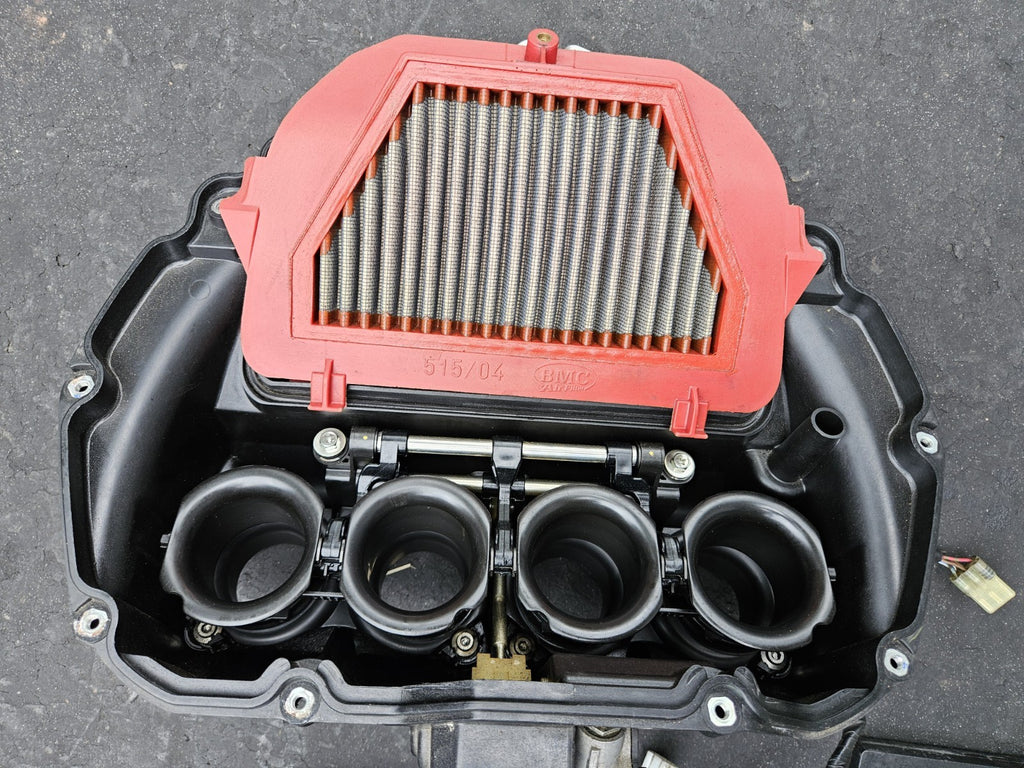 08-16 YAMAHA YZF R6 AIRBOX AIR INTAKE FILTER BOX COMPLETE W STACKS OEM4