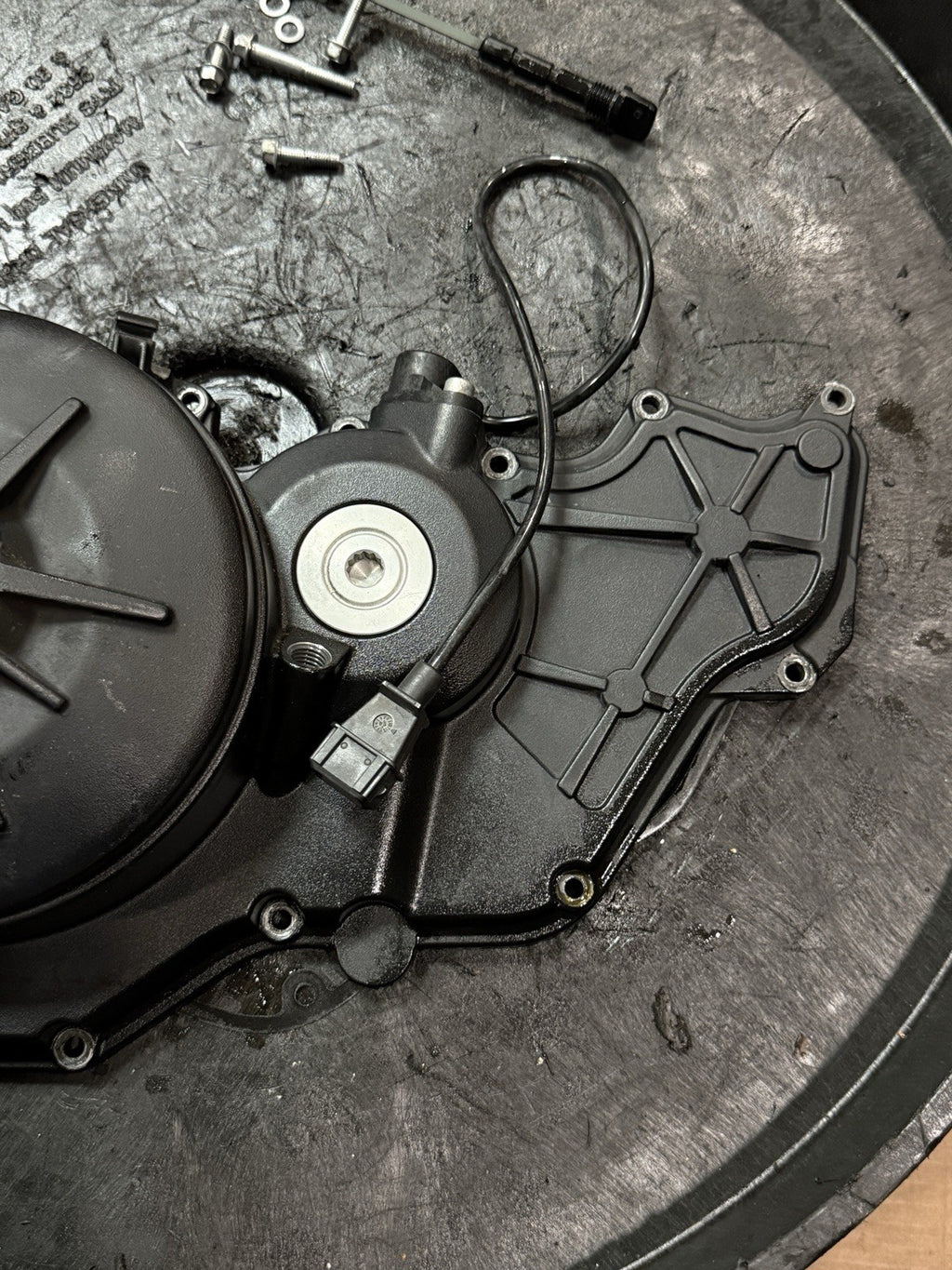 2015-2019 Aprilia RSV4 OEM Clutch Cover Crank Sensor Engine Case 1A0072735