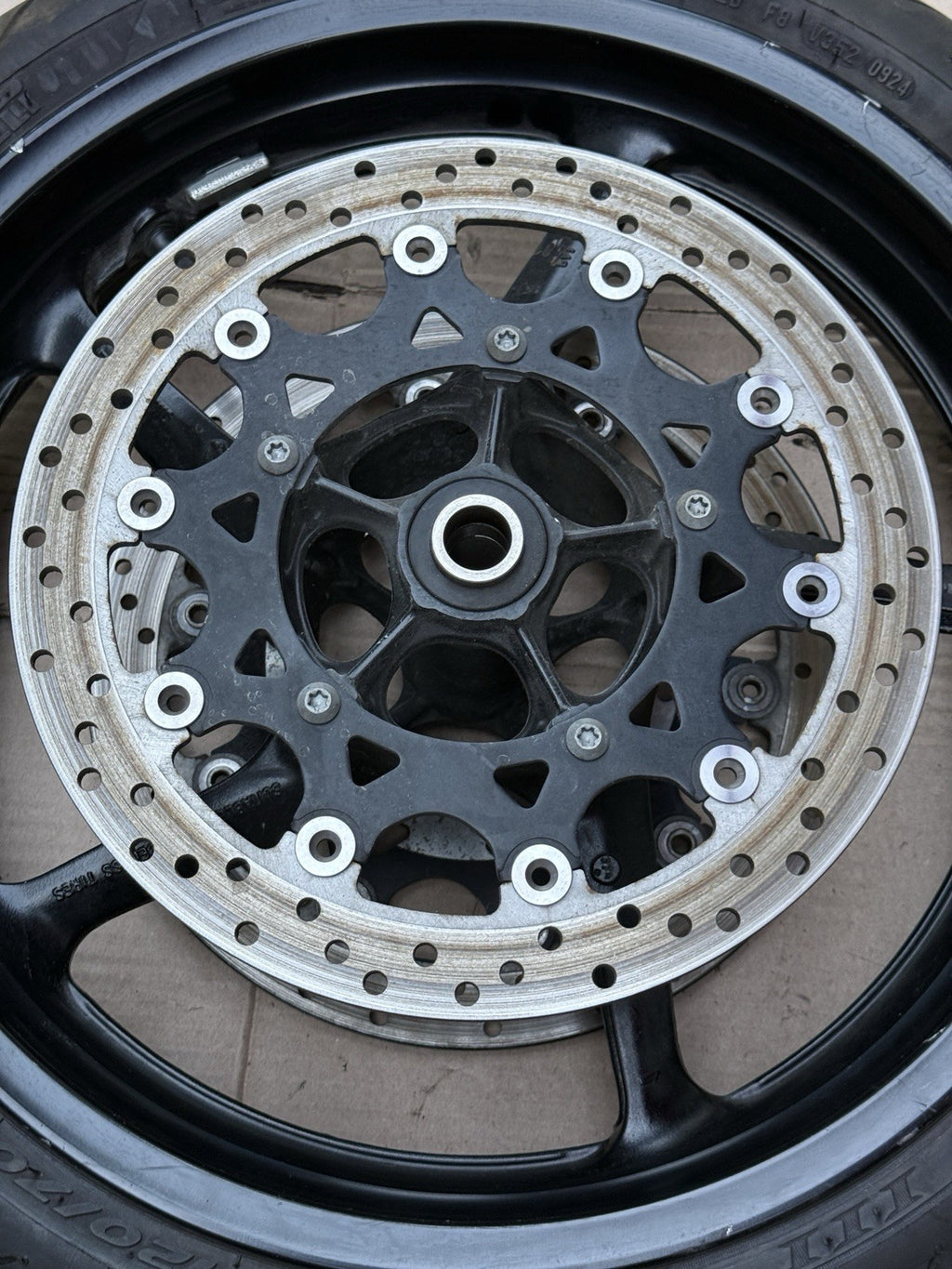 2007-2008 Yamaha YZF-R1 R1 OEM Front Wheel Rim Hub Straight 4C8 Factory10