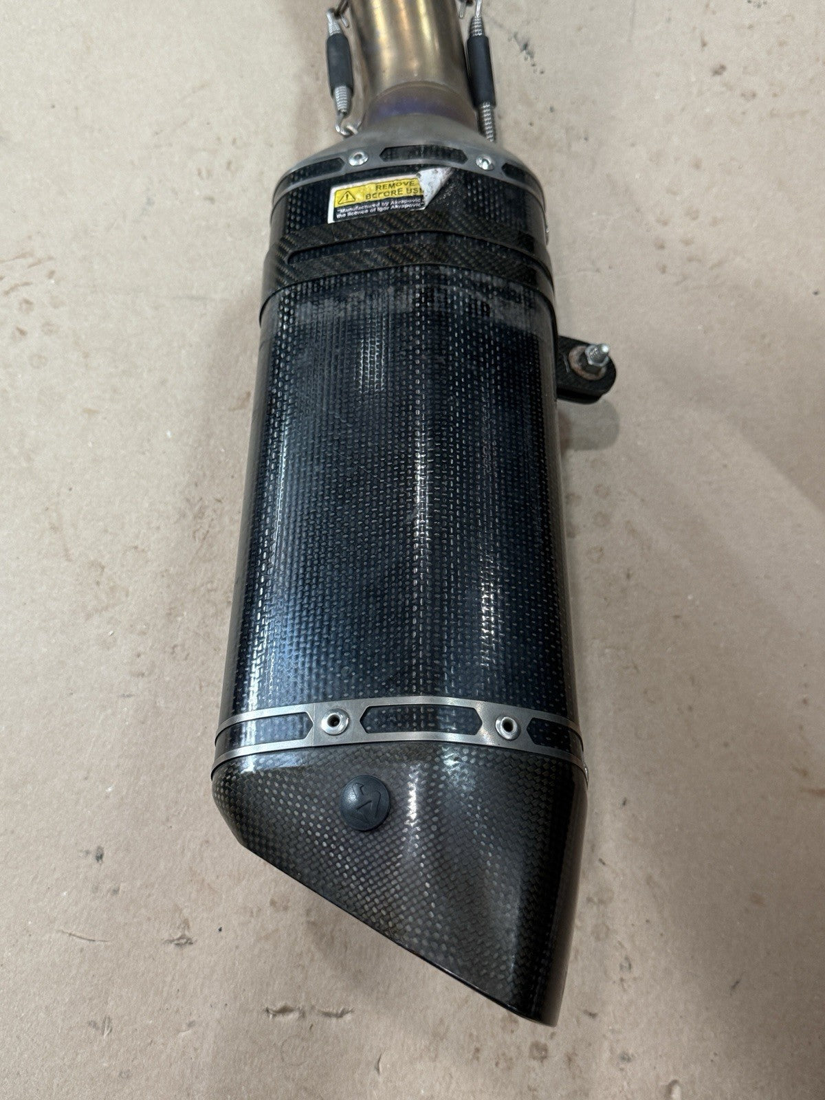 09-16 Suzuki GSXR1000 Aftermarket Akrapovic Full Exhaust System Carbon Muffler
