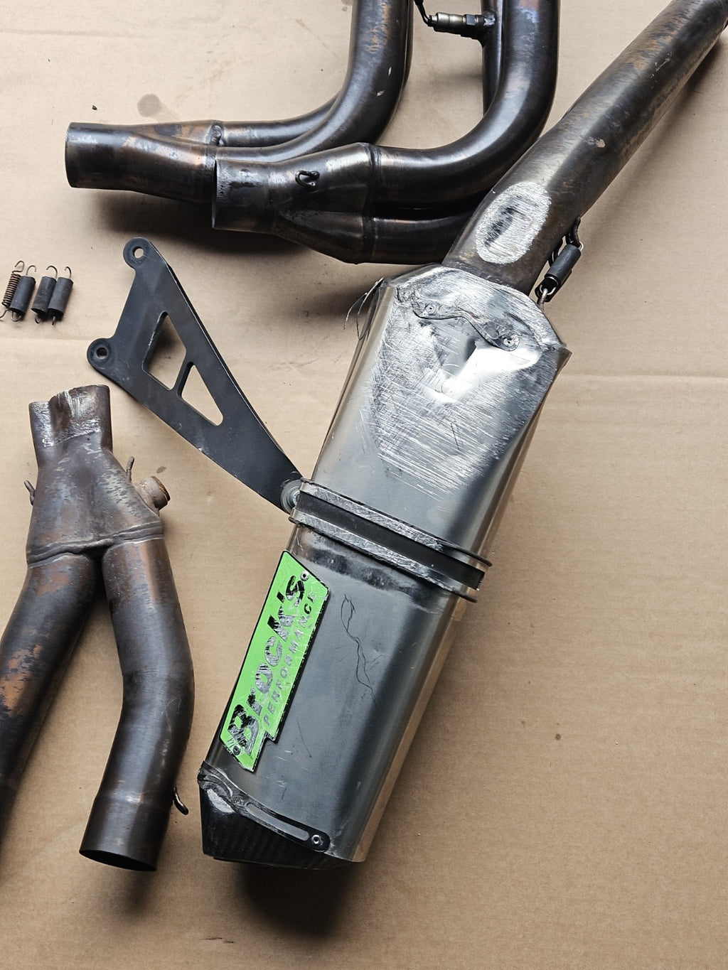 10-14 BMW S1000RR Brock's Full Exhaust System Headers Muffler Damaged