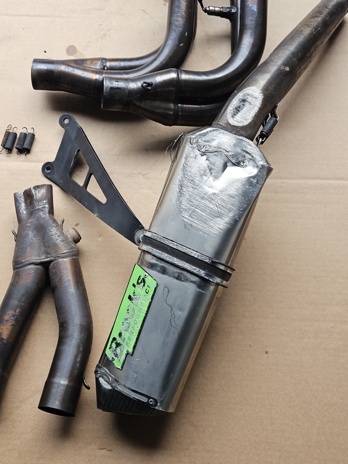 10-14 BMW S1000RR Brock's Full Exhaust System Headers Muffler Damaged