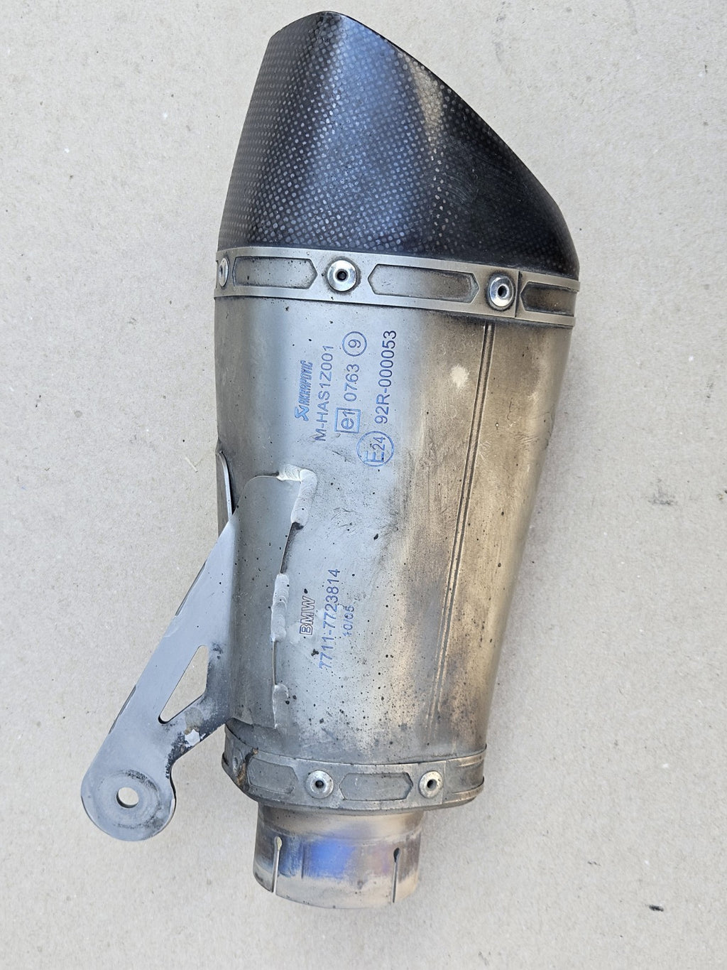 10-14 BMW S1000RR Akrapovic Slip On Exhaust Muffler Conical Pipe Mhas1z001