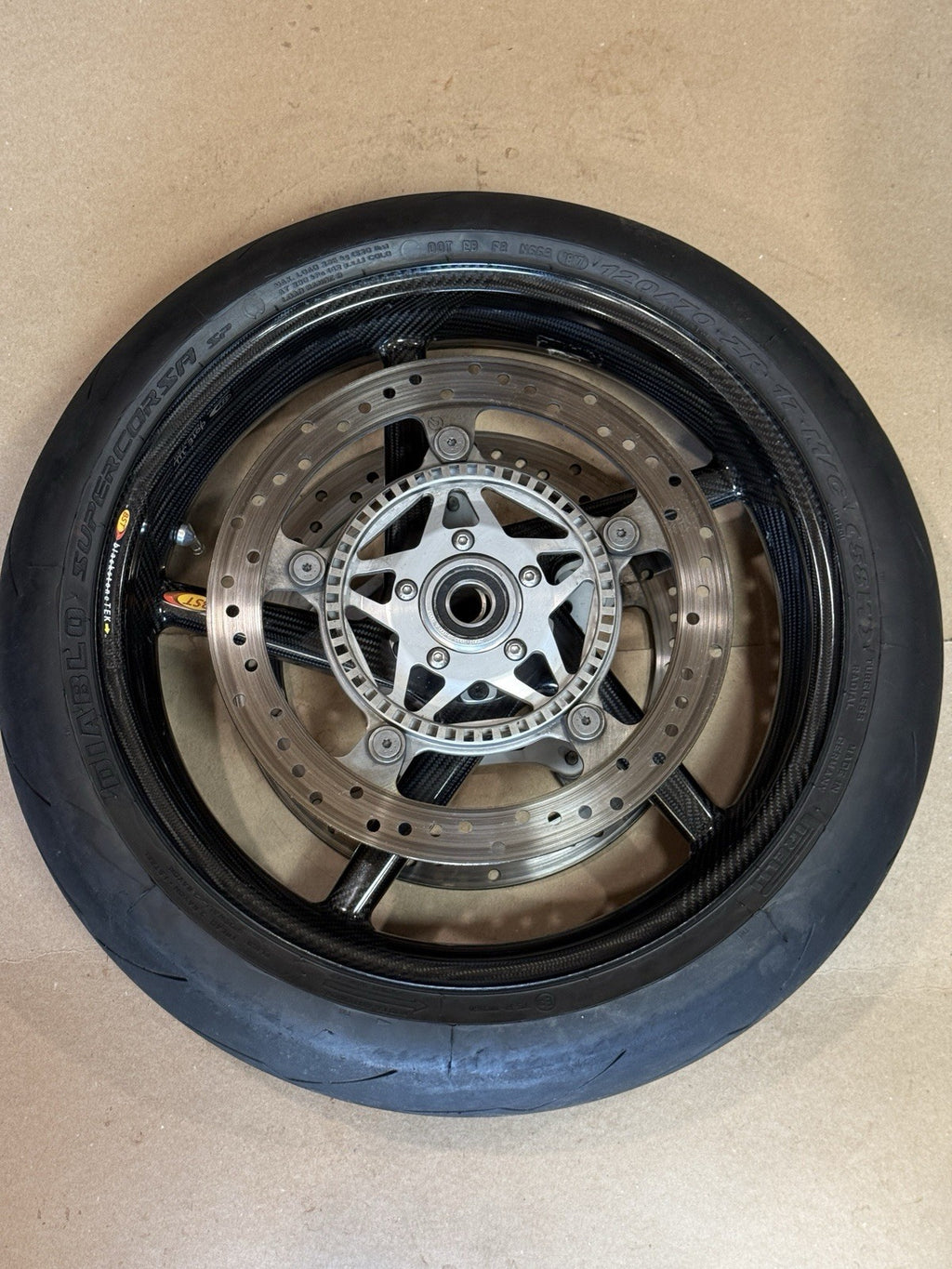 10-24 BST Carbon Fiber Wheel Set 17” BMW S1000RR Front & Rear W/ Hub 5-SPOKE W