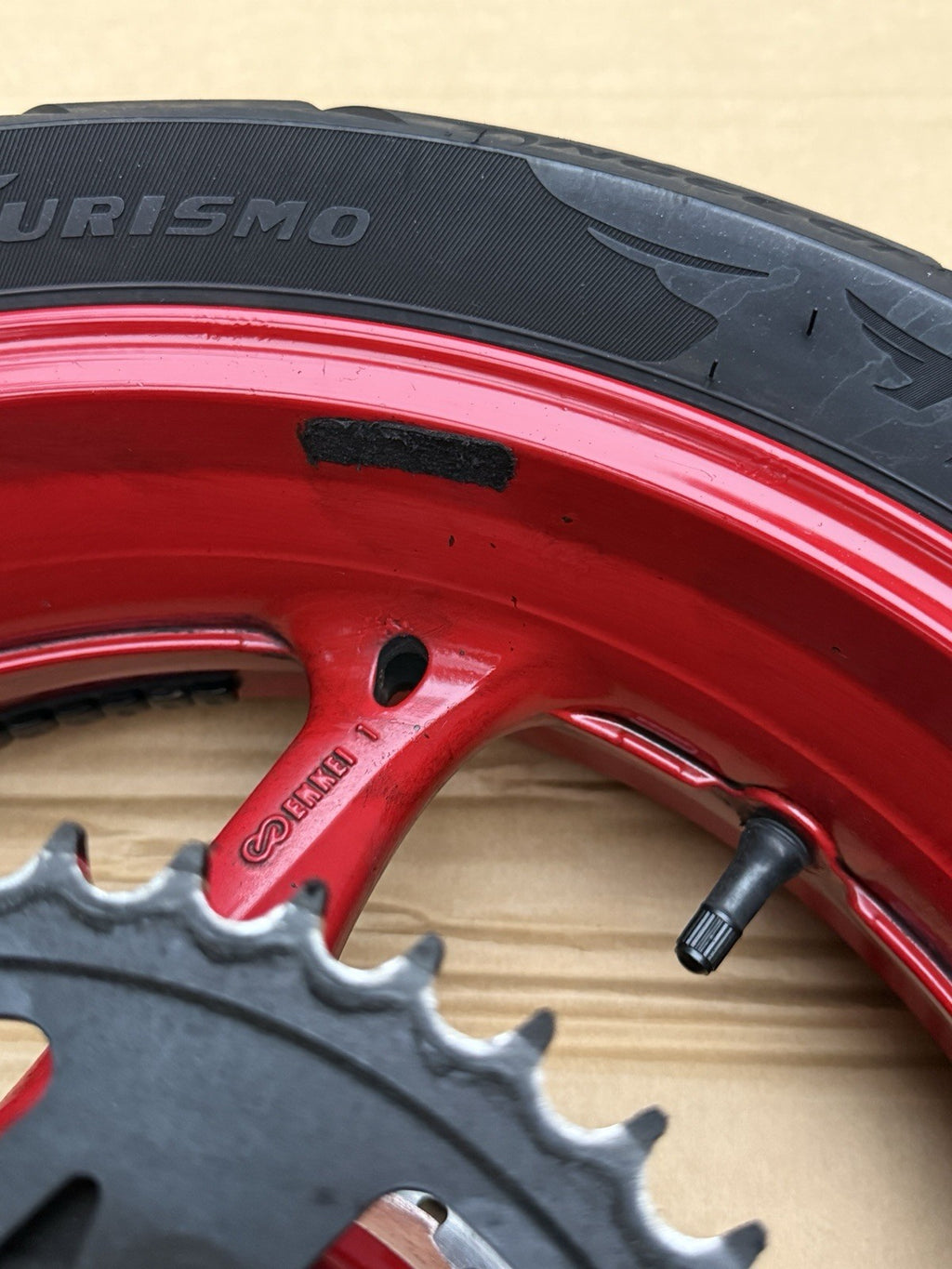 11-25 Suzuki Gsxr600 GSXR750 Front Rear Wheel Back Rim Set OEM Red Painted21