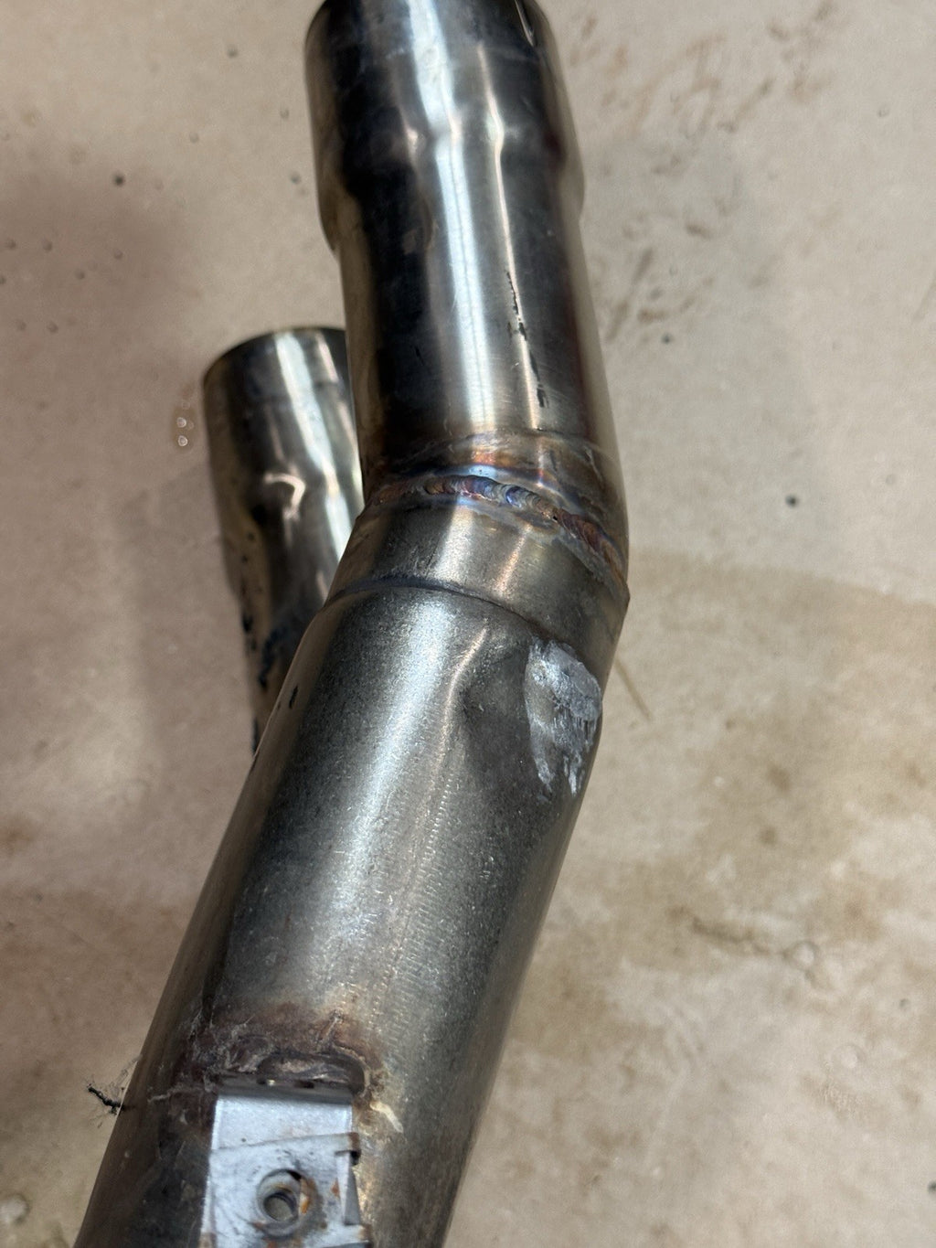 2011-13 Ducati 848 Evo 1098 1198 OEM Exhaust Headers Mid Pipe Assembly Straight