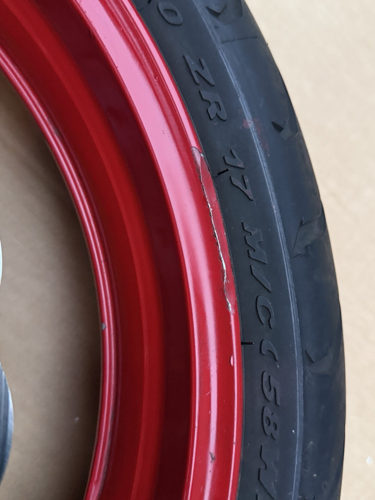 11-25 Suzuki Gsxr600 GSXR750 Front Rear Wheel Back Rim Set OEM Red Painted2