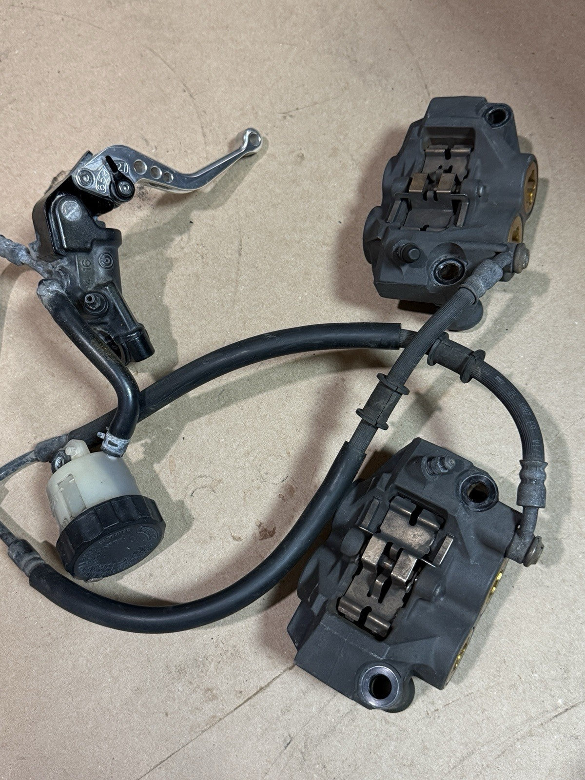 08-16 Yamaha YZF-R6 OEM Front Brake Calipers & Brembo Master Cylinder 2008-2016