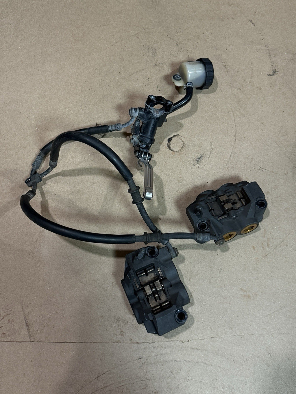 08-16 Yamaha YZF-R6 OEM Front Brake Calipers & Brembo Master Cylinder 2008-2016