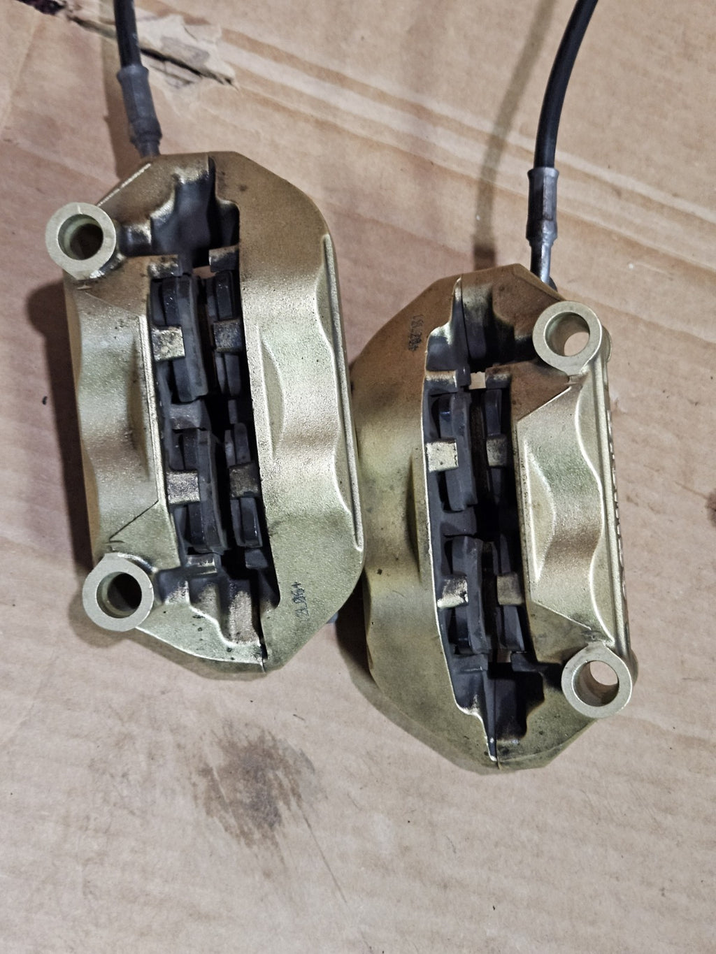 11-14 BMW S1000RR OEM Brembo Front Brake Calipers Pair Left Right Radial Mount