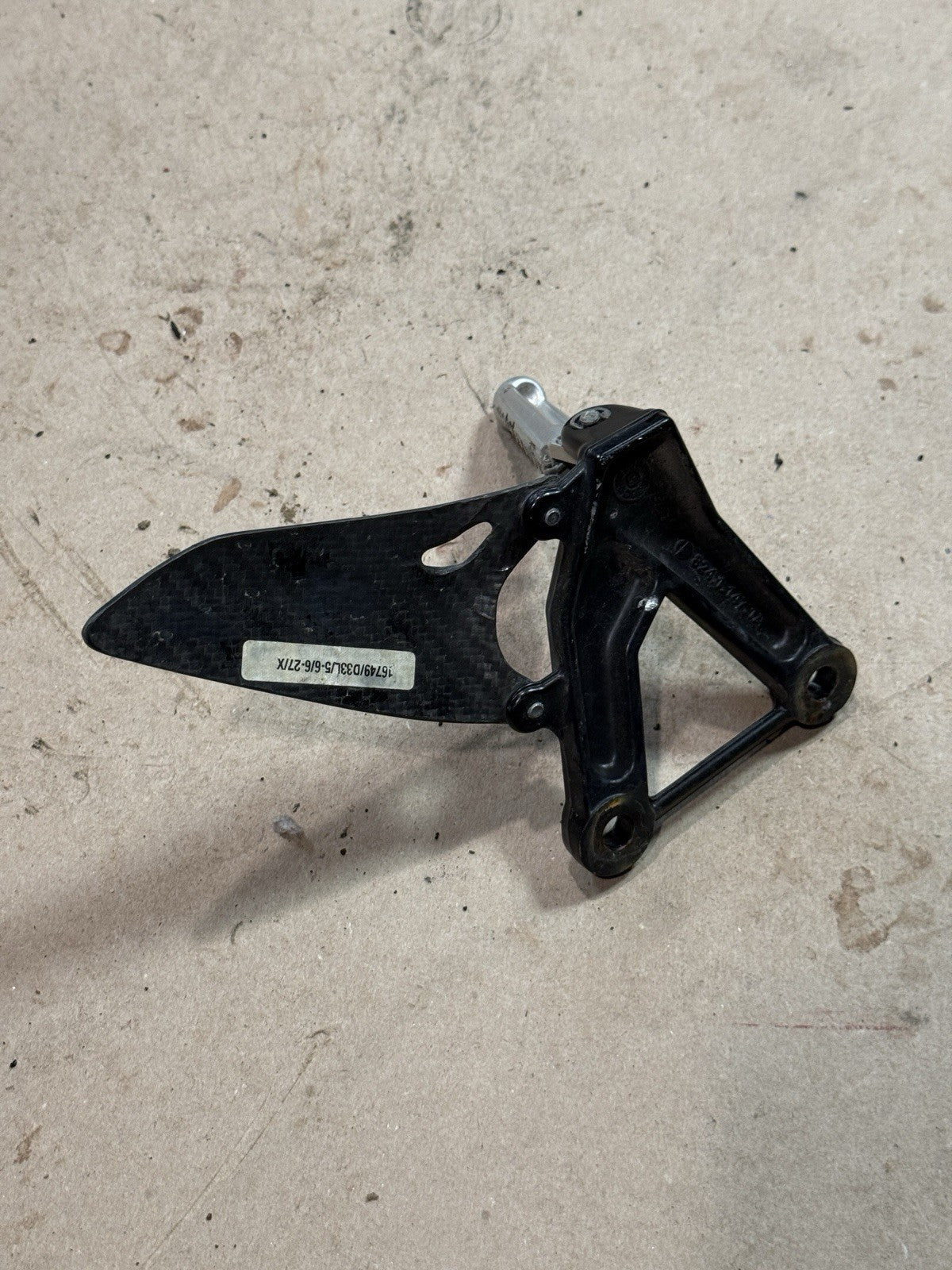 08-13 Ducati 848 EVO OEM Right Rearset Foot Peg Brake Pedal Bracket 46410561A8
