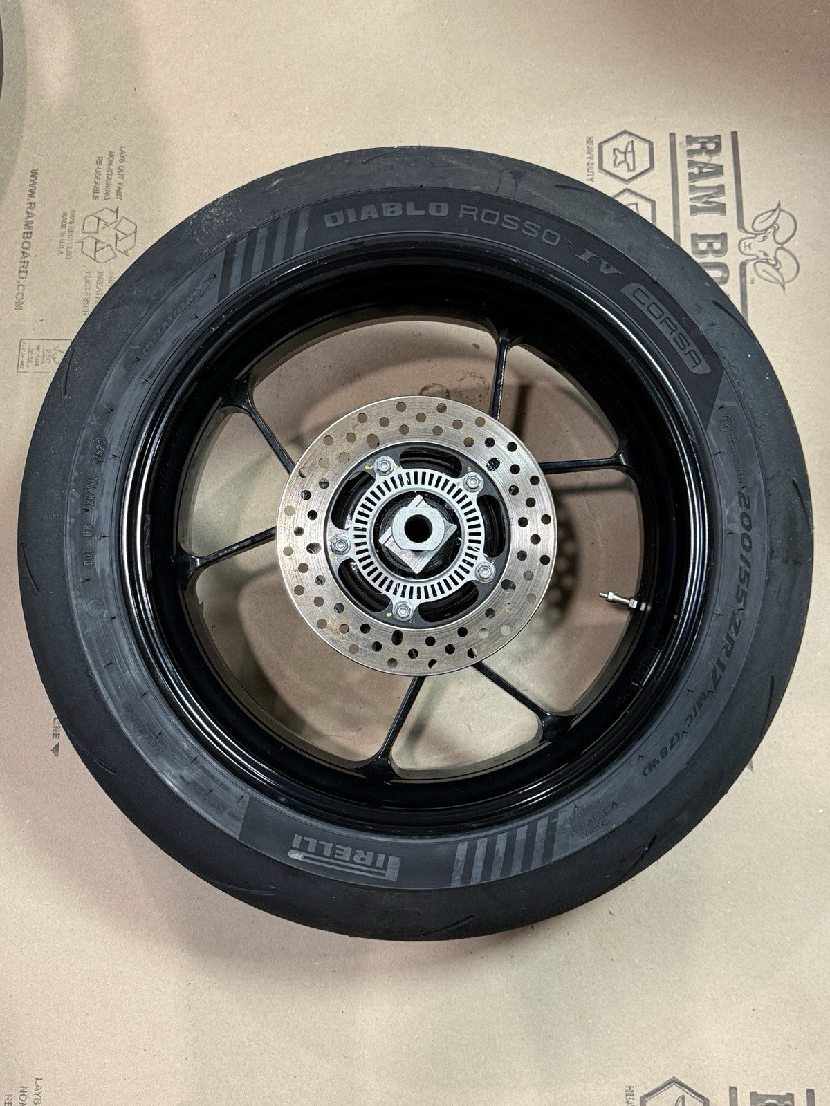 2021-24 Aprilia RSV4 1100 OEM Front & Rear Wheel Rim Set Mounted Tires Straight