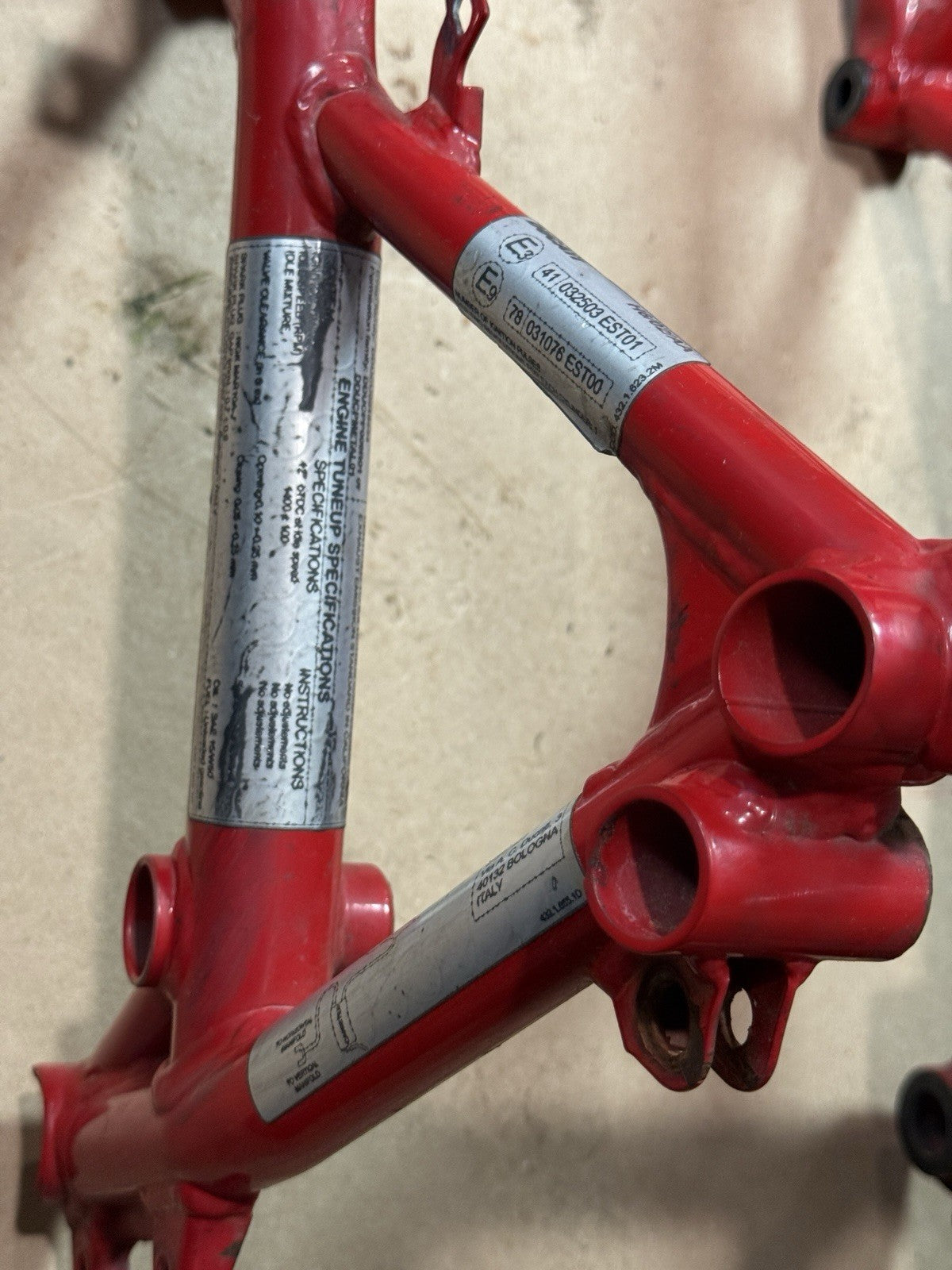 2011-2013 Ducati Superbike 848 EVO SE Main Frame Chassis Rebuilt Ttle DAMAGED