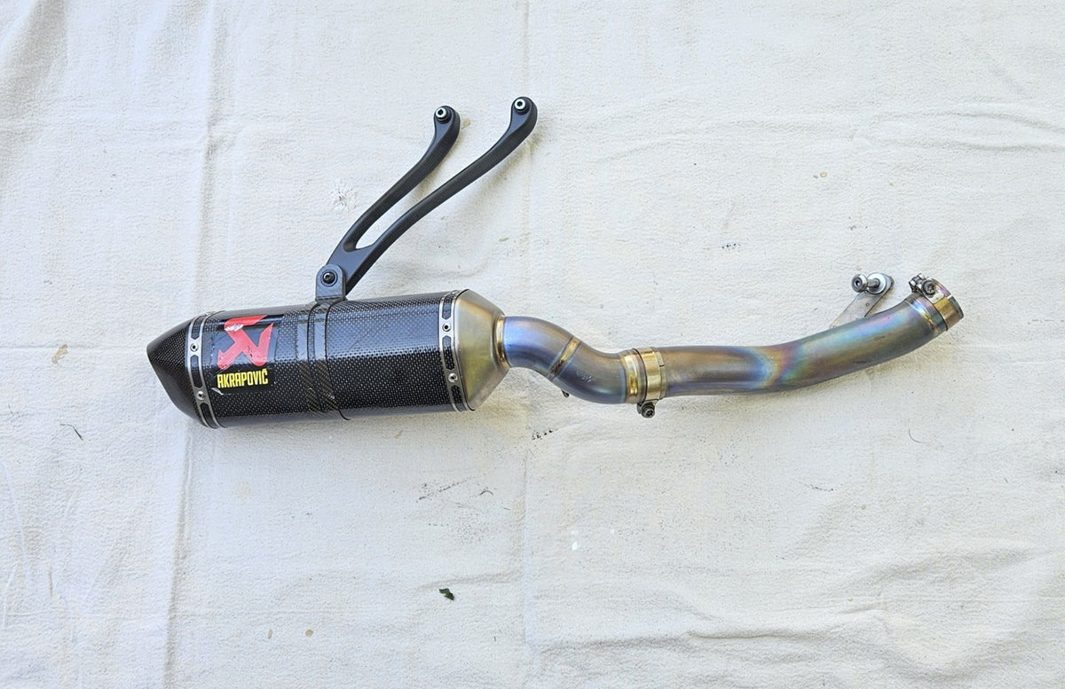 16-20 Kawasaki Ninja Zx10r Akrapovic Exhaust Pipe Muffler Slip On Can Slipon0