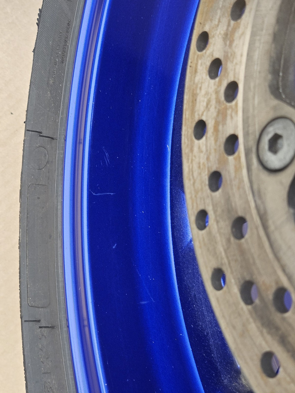 2022 22-25 Yamaha YZF-R7 YZFR7 Rear Wheel Blue Rim Set OEM Rear Rim9