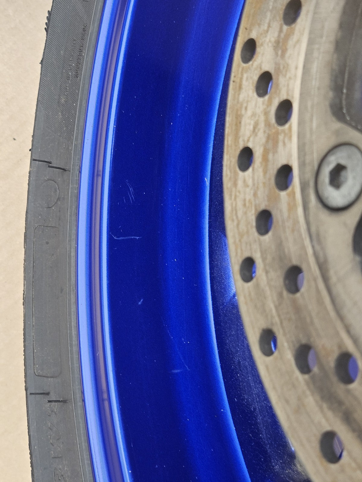 2022 22-25 Yamaha YZF-R7 YZFR7 Rear Wheel Blue Rim Set OEM Rear Rim9