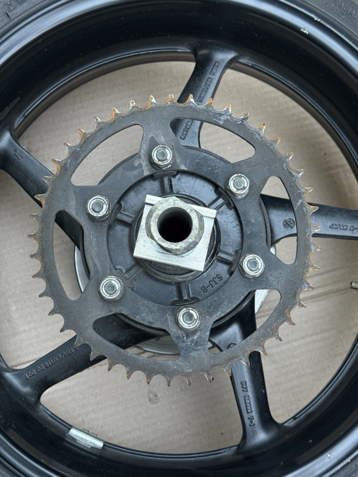 2007-2008 Yamaha YZF-R1 R1 OEM Rear Wheel Rim Hub Assembly 4C8 Genuine Factory12