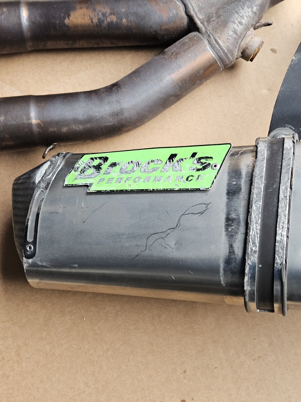 10-14 BMW S1000RR Brock's Full Exhaust System Headers Muffler Damaged